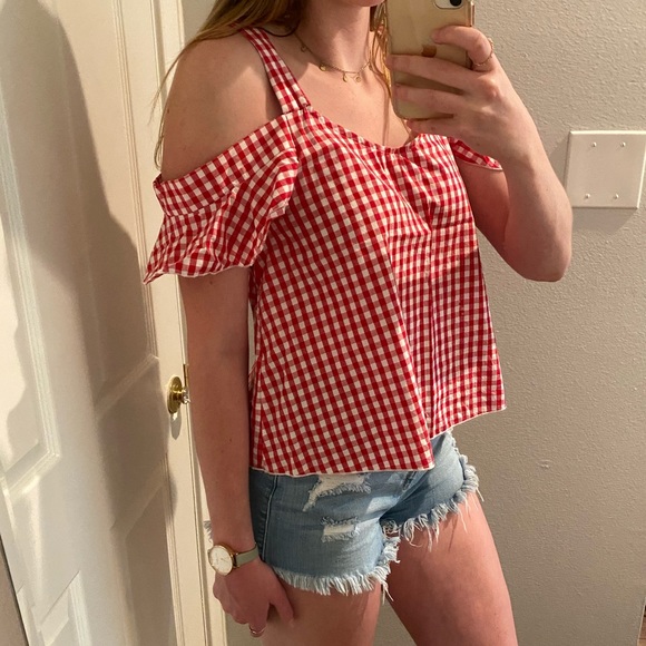 Red gingham top - Picture 6 of 6